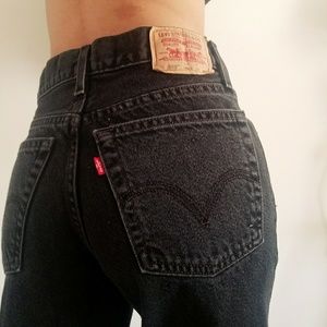 Black high waisted Boyfriend fit Levi's
